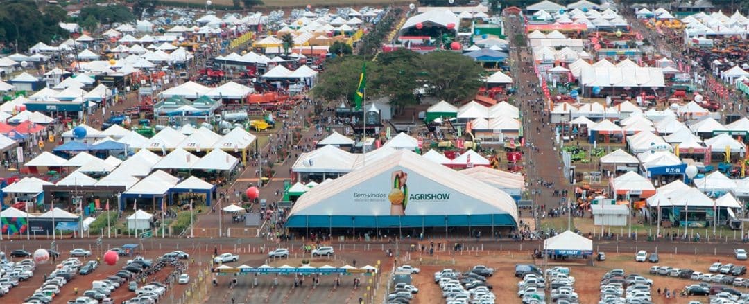 Imagem aérea da feira Expozebu