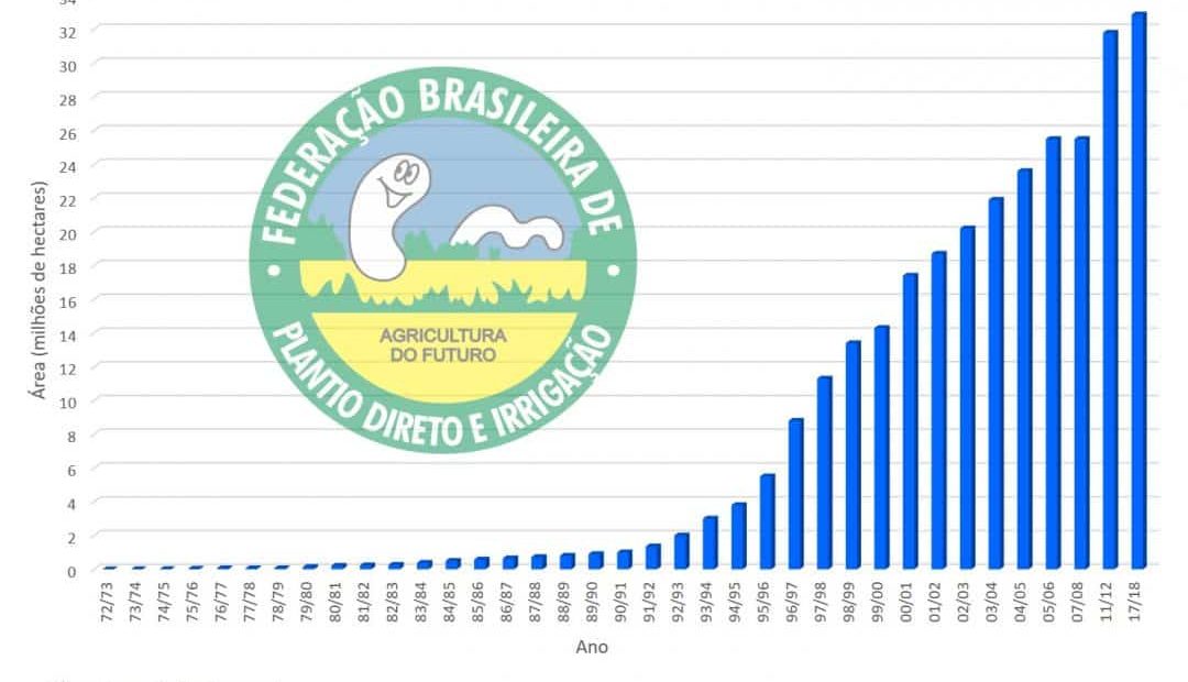 Tabela com área de produção em plantio direto