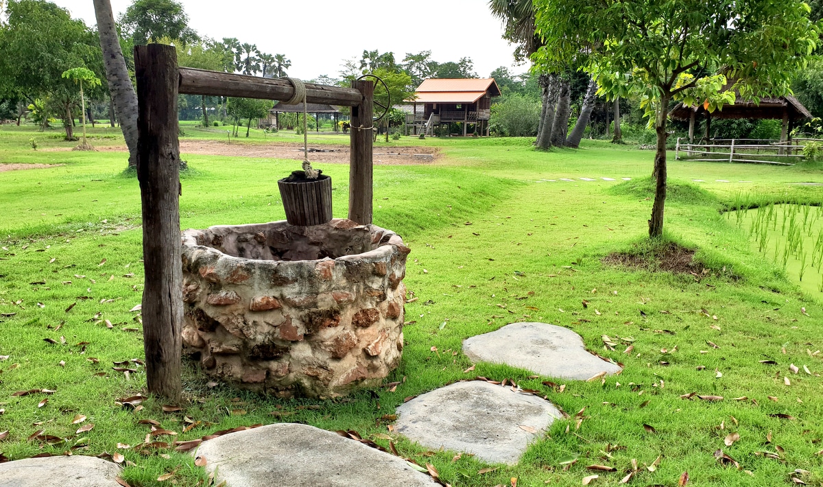 Poço freático ou caipira em propriedade rural