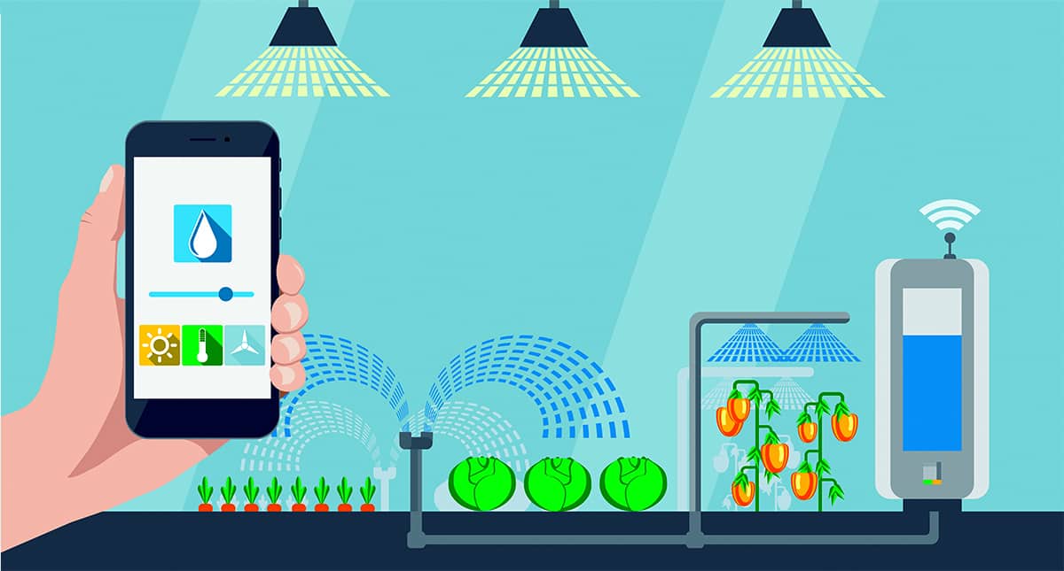 Arte mostrando tecnologia a favor da agricultura