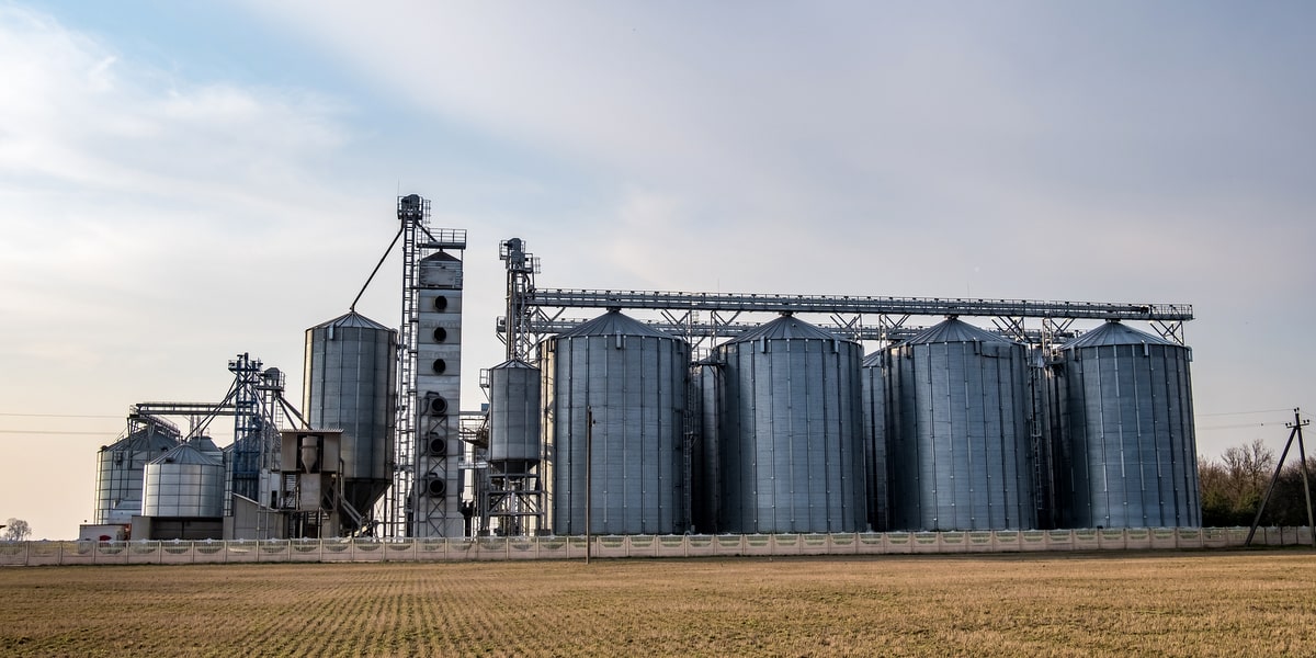 Silo de grãos de armazenagem