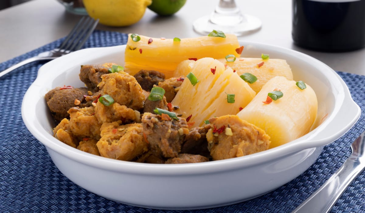 Receita culinária com o uso de mandioca