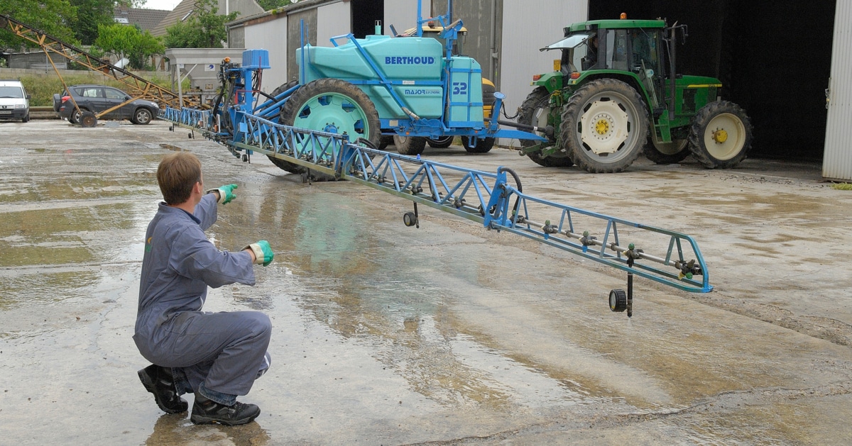 Local usado para limpeza de pulverizadores agrícolas