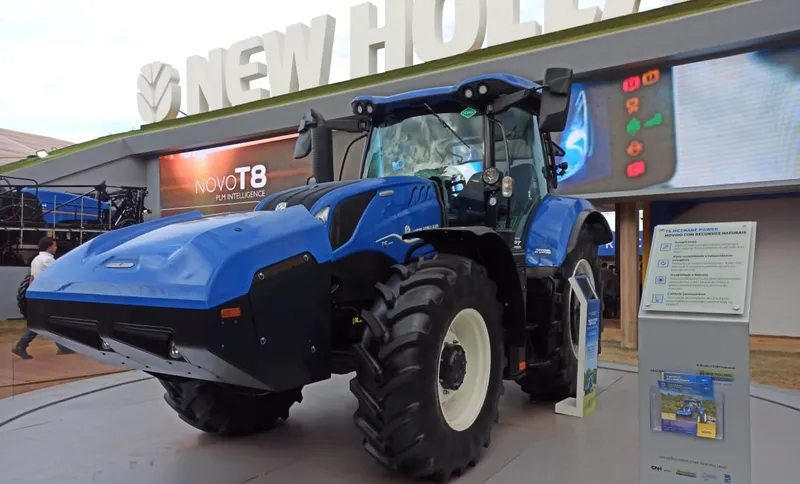 Trator movido a biometano da New Holland