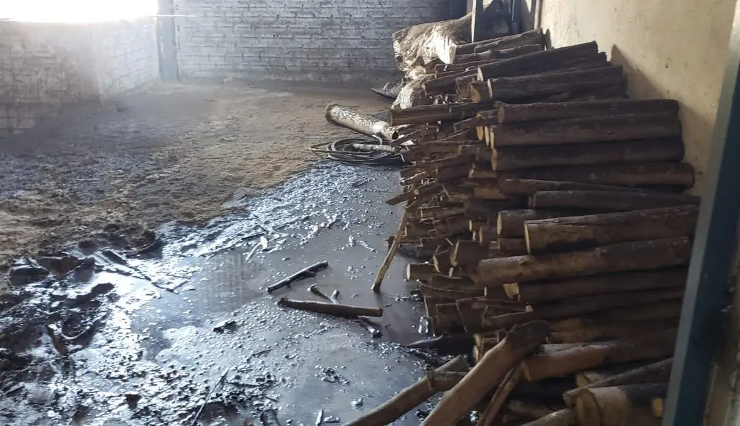 Incêndio em secador de grãos